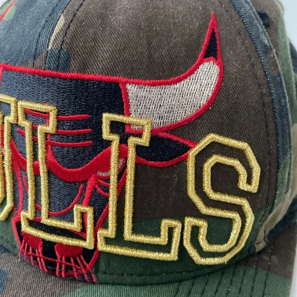 NEW ERA 9Fifty NBA Chicago Bulls GREEN CAMO Snapback Baseball Hat Cap HARDWOOD